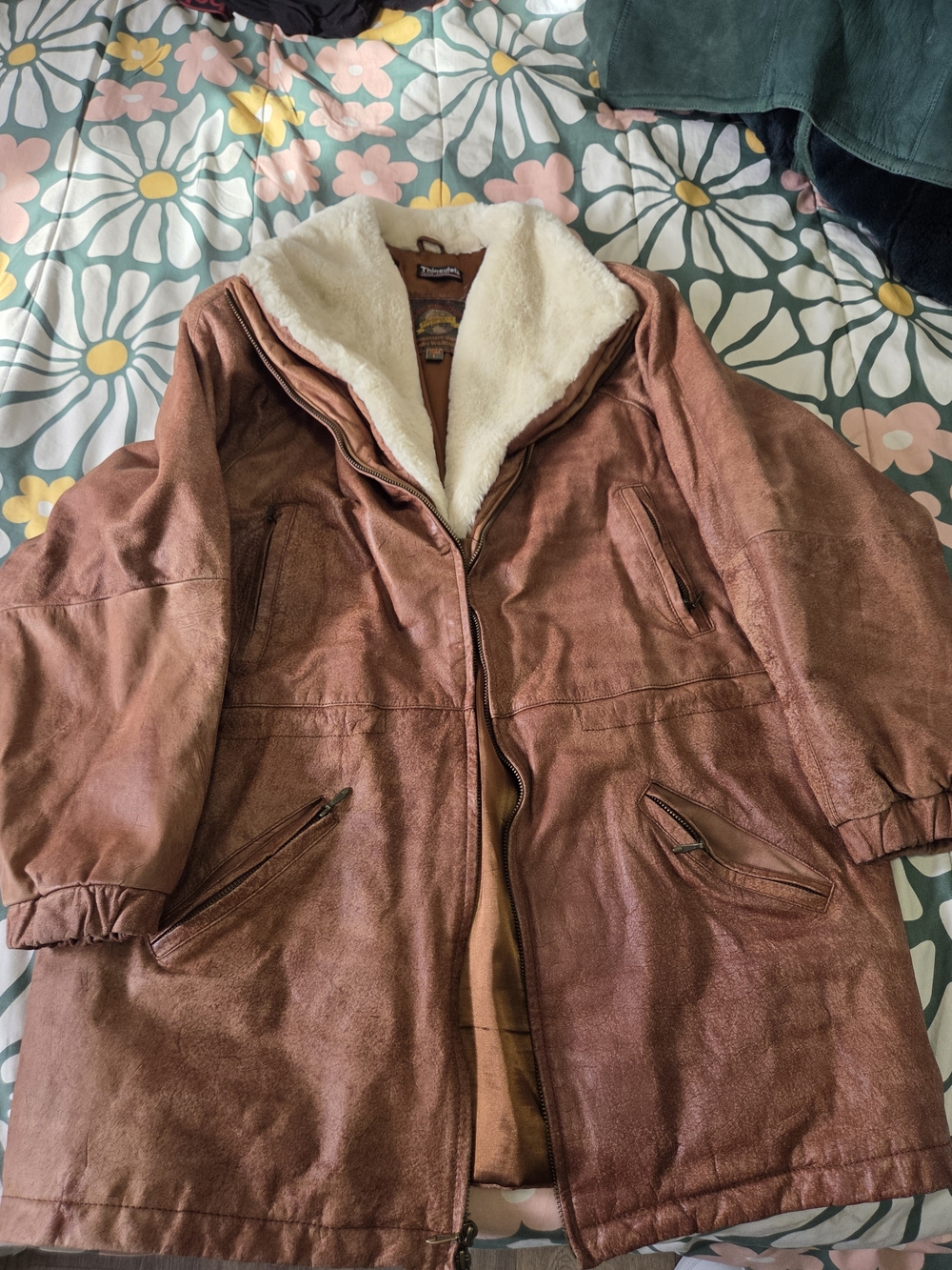 Vintage Wilsons Leather Adventure Bound Brown Leather Parka Jacket - Size L